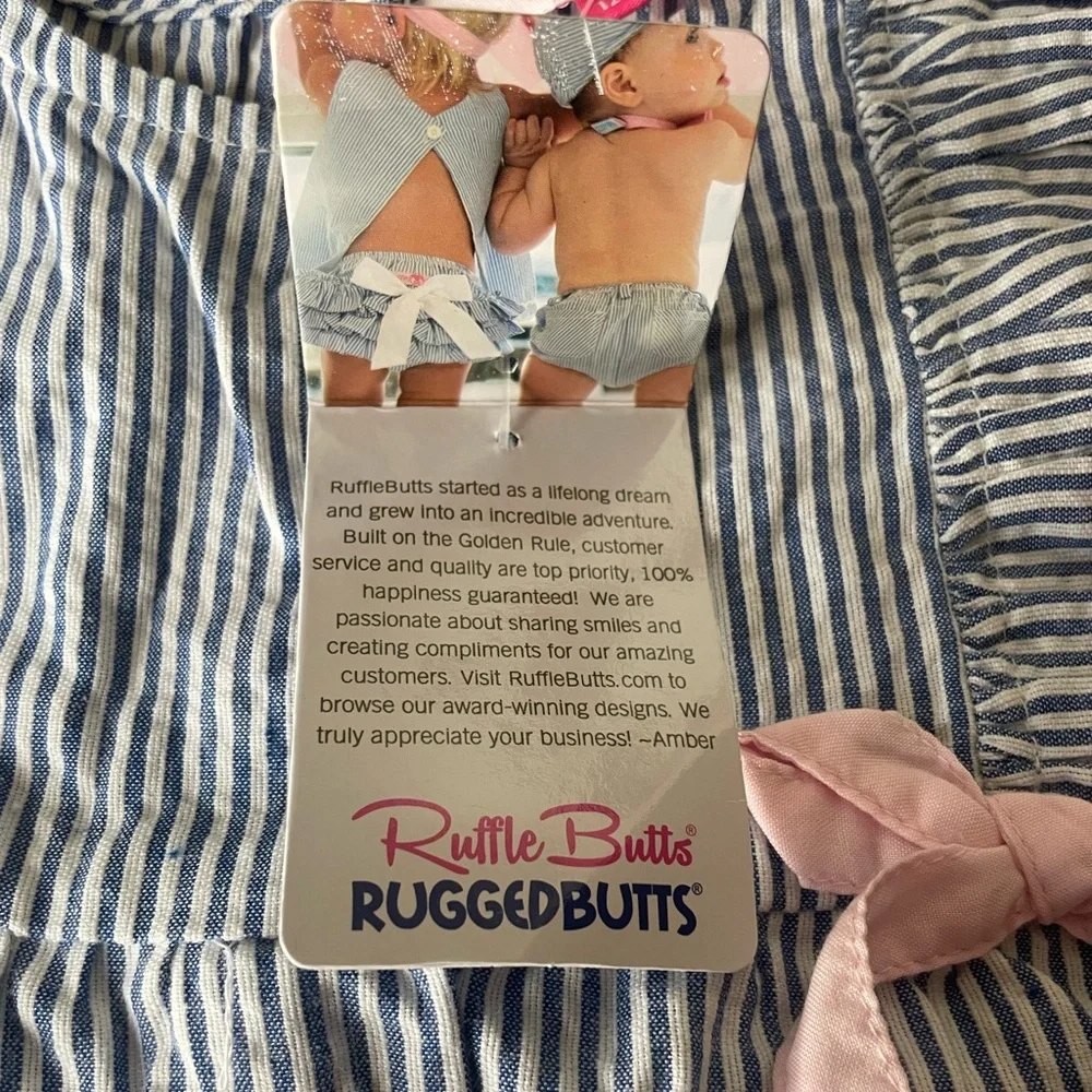 Ruffle butts seersucker striped ruffle romper - Picture 5 of 7